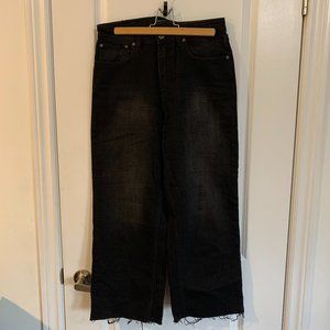 Frank and Oak Flared Black Jeans